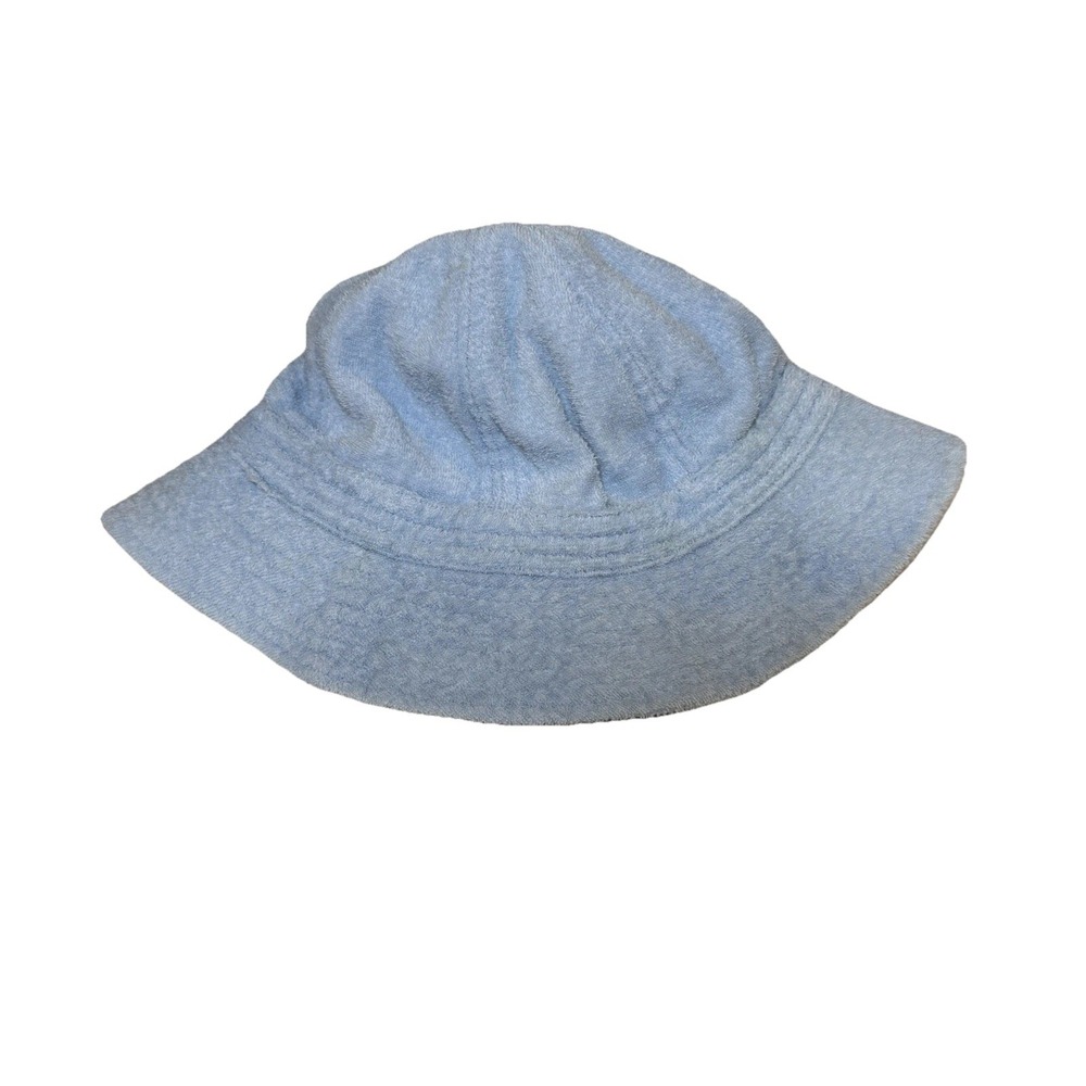 Vintage 70s 80s Unisex baby blue terry cloth bucketā hat Medium Summer Retro